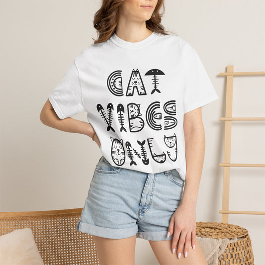 Cat Vibes Only T-Shirt — Cute Cat Graphic Tee