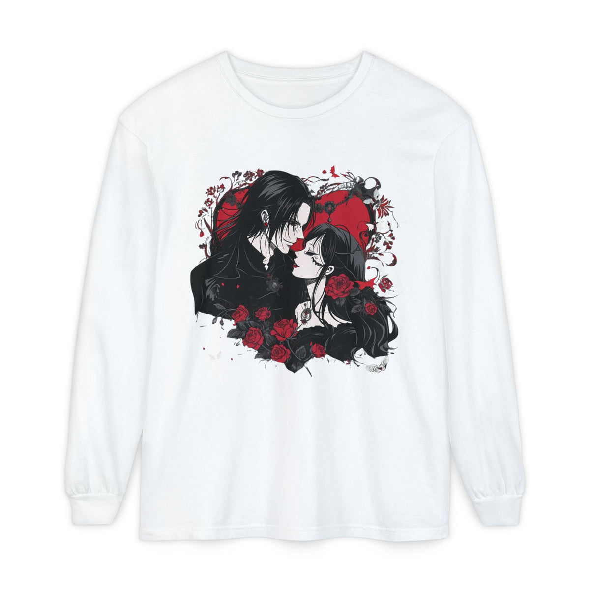Romantic Gothic Rose Long Sleeve Tee