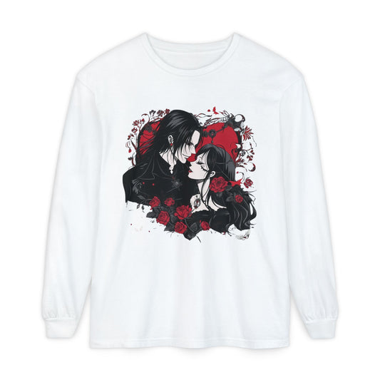 Romantic Gothic Rose Long Sleeve Tee